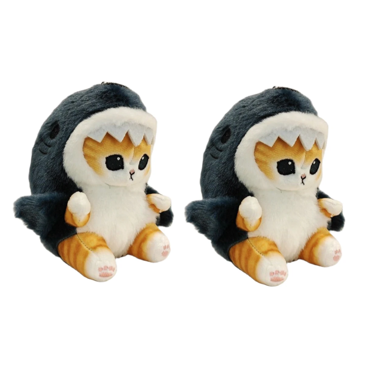 Cute Shark Cat Fried Shrimp Cat Plush Doll Pendant Doll Room Car Bag Decoration Pendant Opening Holiday Gift 12cm plush toys