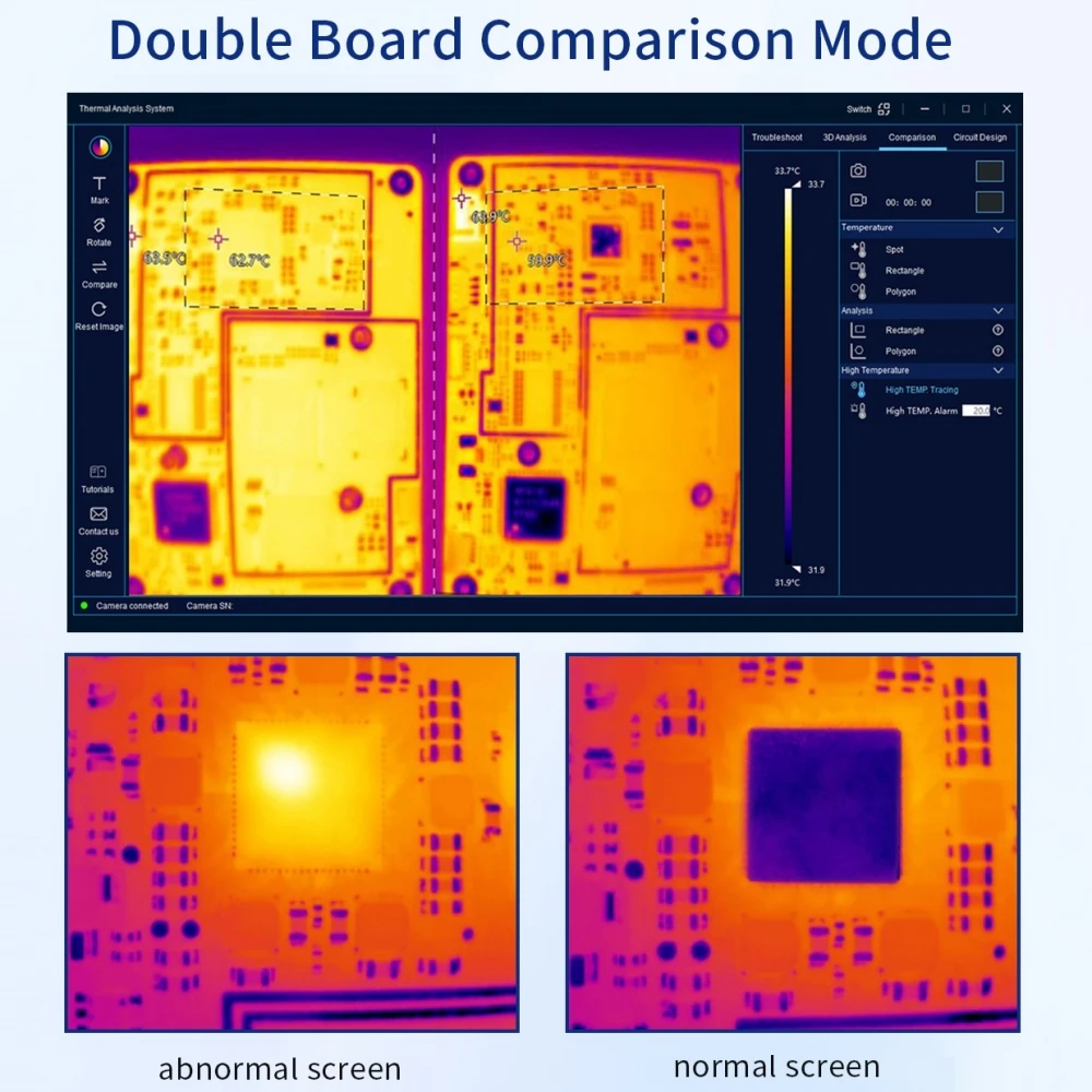 TOOLTOP Immagine 3D Termocamera a infrarossi 265*192 Sensore IR con obiettivo macro Telecamera termica PCB Osservazione del circuito del telefono cellulare - immagine 3