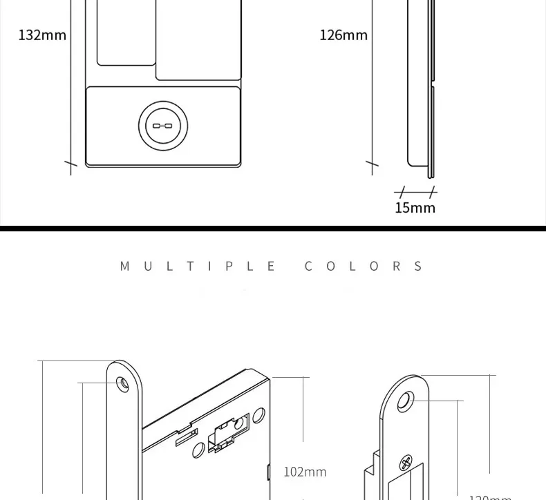 2023 New Handleless Flat Lock Modern Bedroom Magnetic Recessed Door Handle Silent Push-Pull Golden Invisible Sliding Door Lock