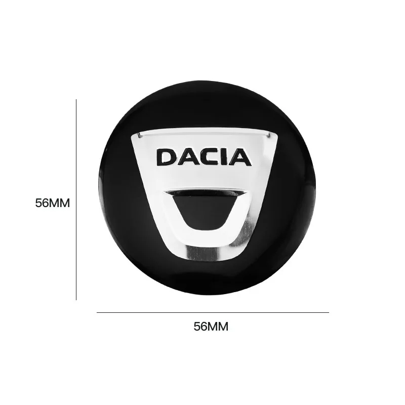 4개 56mm 자동차 휠 스티커 센터 허브 캡 자동차 엠블럼 배지 데칼 다치아 더스터 로건 산데로 스텝웨이 도커 로지 MCV 2019용