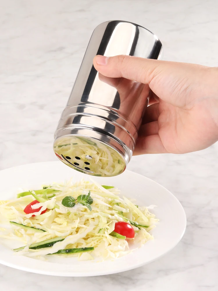 

barbecue sprinkler bottle sesame cumin jar commercial moisture proof stainless steel rotating kitchen salt jar powder seasoning