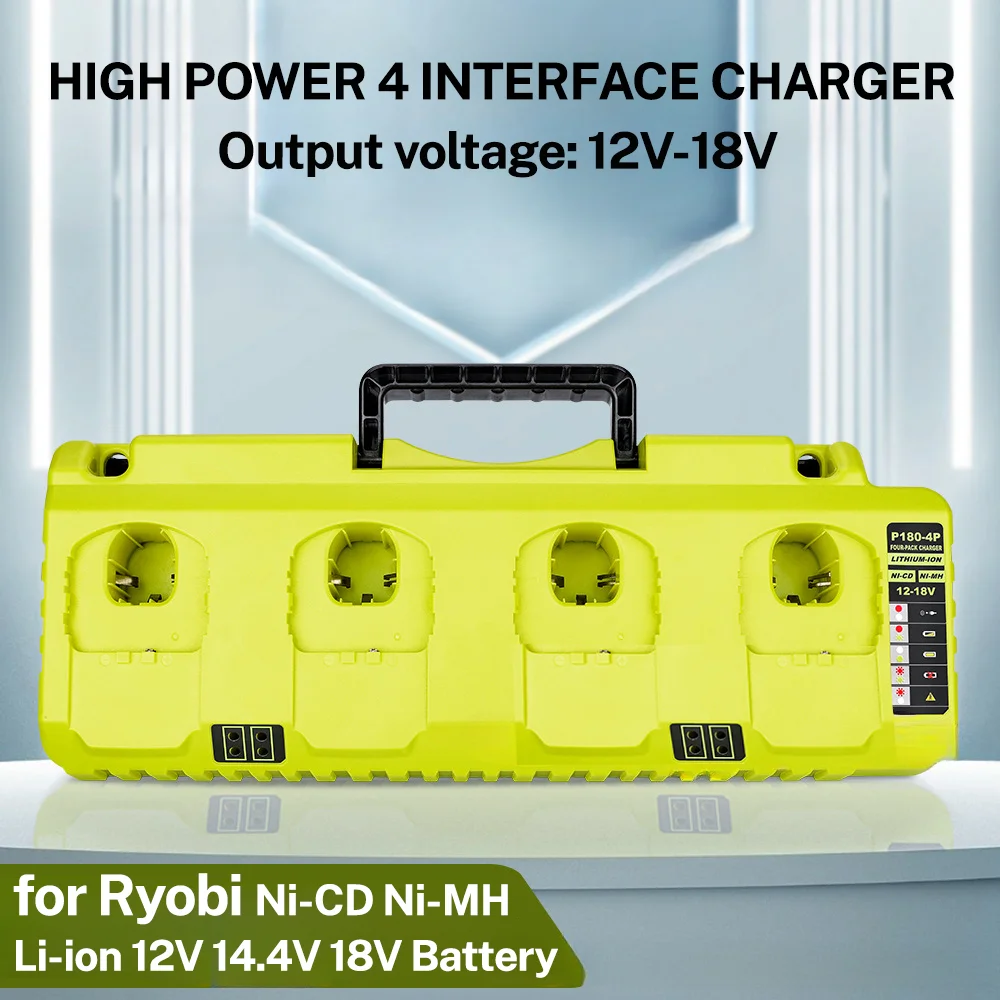 For Ryobi Replacement Charger for Ryobi Ni-CD Ni-MH Li-ion 12V 14.4V 18V Battery