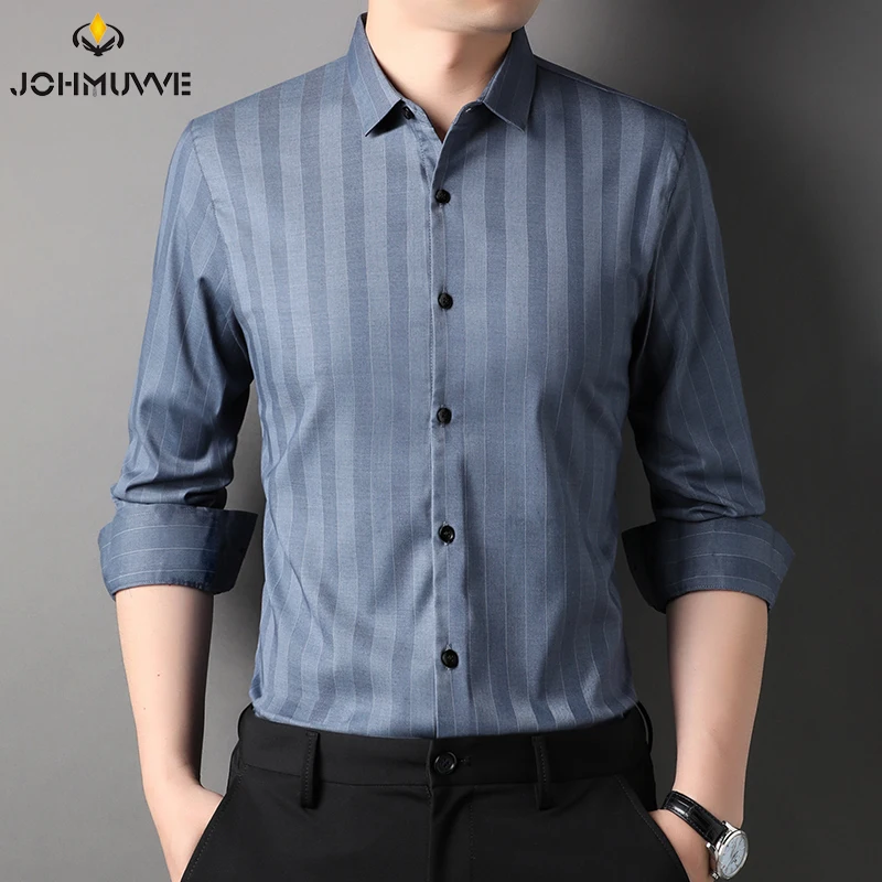 

New Spring and Autumn Men's Business Solid Color Formal Long Sleeve Shirts Men's Sleeves Slim Fit Casual Shirts Hot Selling Spot