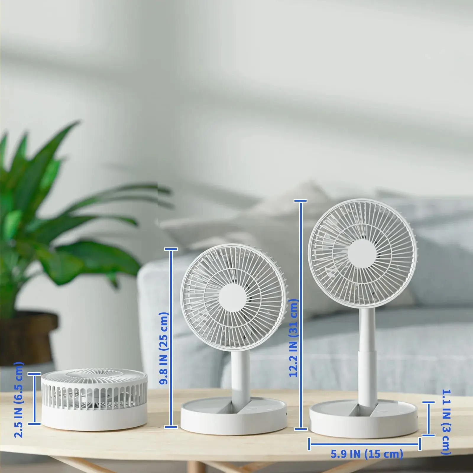 Homefish Portable Mini Desktop Fan with 4 Speed and Timing Functions Indoor Use