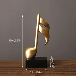 Elegant Resin Musical Notes Ornament - Stylish Desktop Decor (A2)