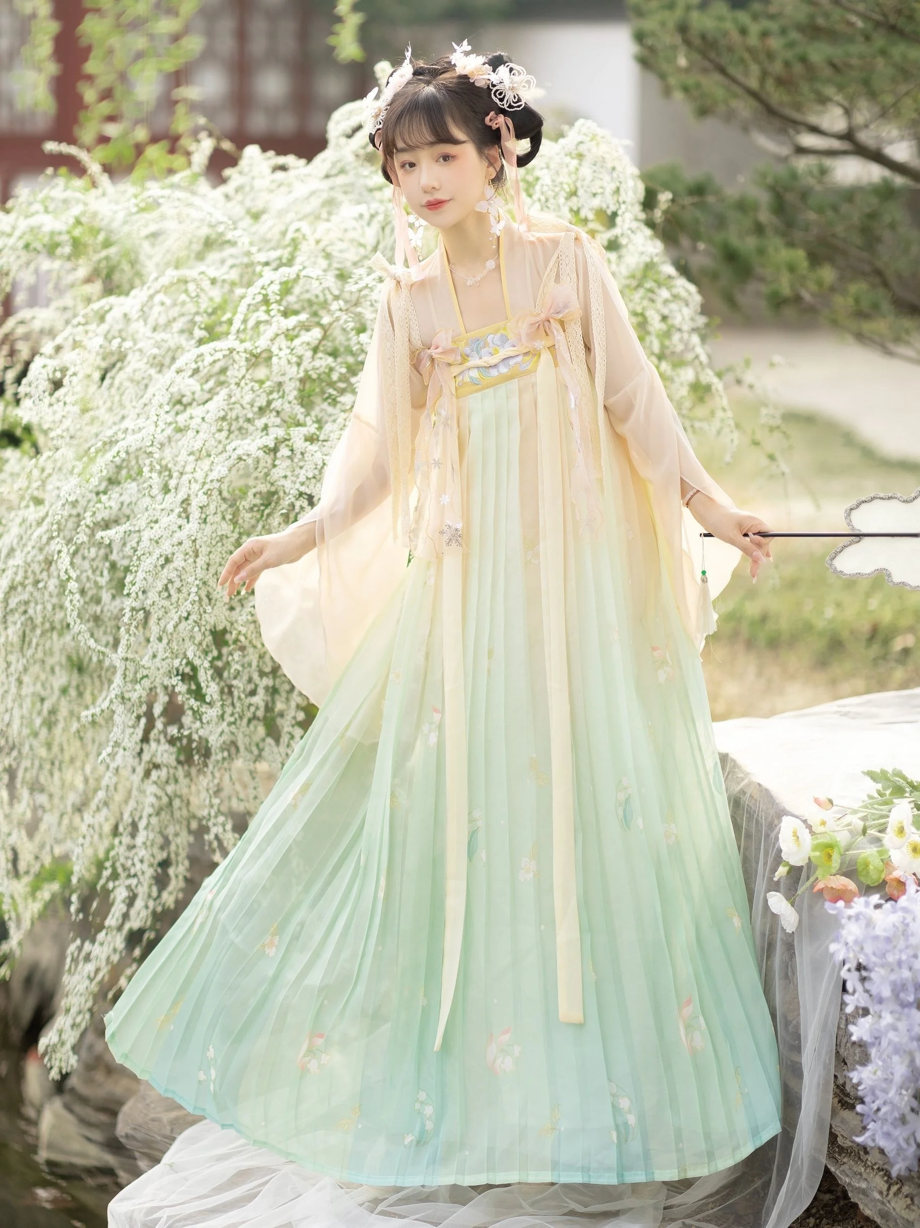 

Ancient Chinese Costume Fairy Hanfu Dress Women Elegant Embroidery Traditional Chinese Tang Suit Girl Princess Costume Spring