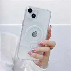 Magnetic Wireless Charging Transparent Phone Case with MagSafe Compatibility for 6Plus or 6S Plus (Style 1)