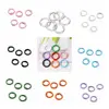 5 Pcs DIY 25mm O Ring Keychain Clips Colorful Metal Openable Round Carabiner Durable Spring Clasp Jewelry 4