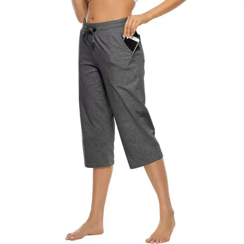 Summer New Men's Straight Trousers Solid Color Elastic Mid Waist Drawstring Patchwork Pockets Fashionable Loose Sweatpants Pants