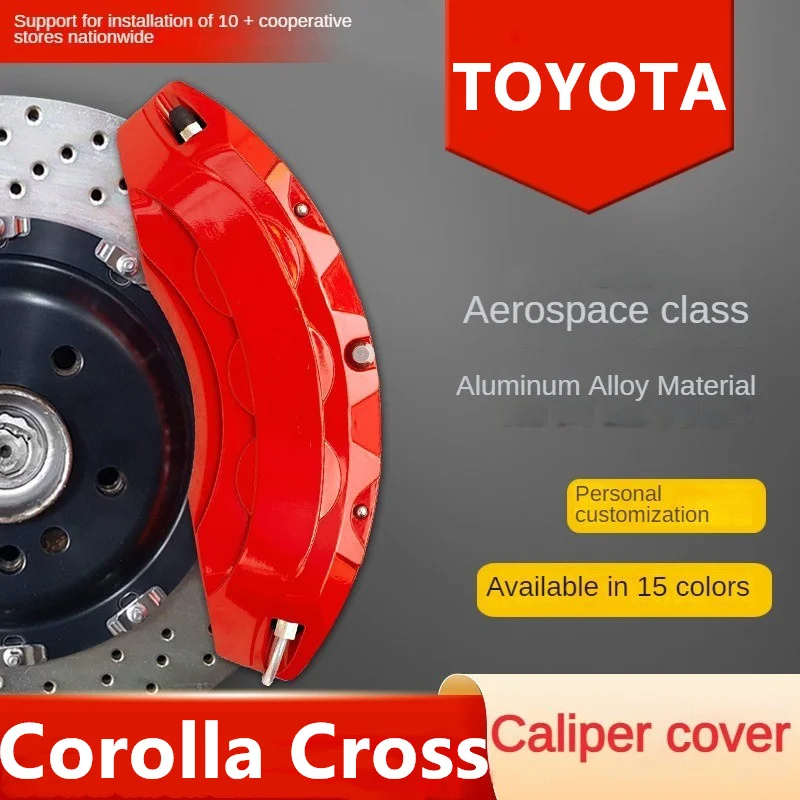 For Toyota Corolla Cross Car Brake Caliper Cover Front Rear 3D Aluminum