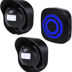 Wireless Motion Sensor Doorbell Chime with AC110 - 240V Plug and Gate Entry Alert System - EU (2 sensors 1 receiver)