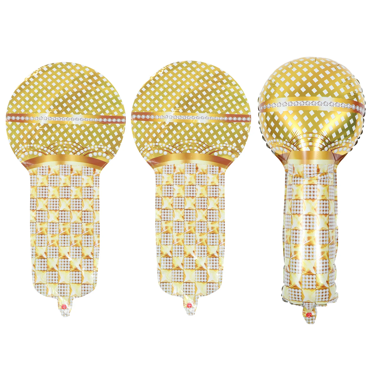 

3 Pcs Balloon Baby Toy 90s Balloons Disco Theme Party Decorations Microphones Aluminum Film Backdrops for Photoshoot