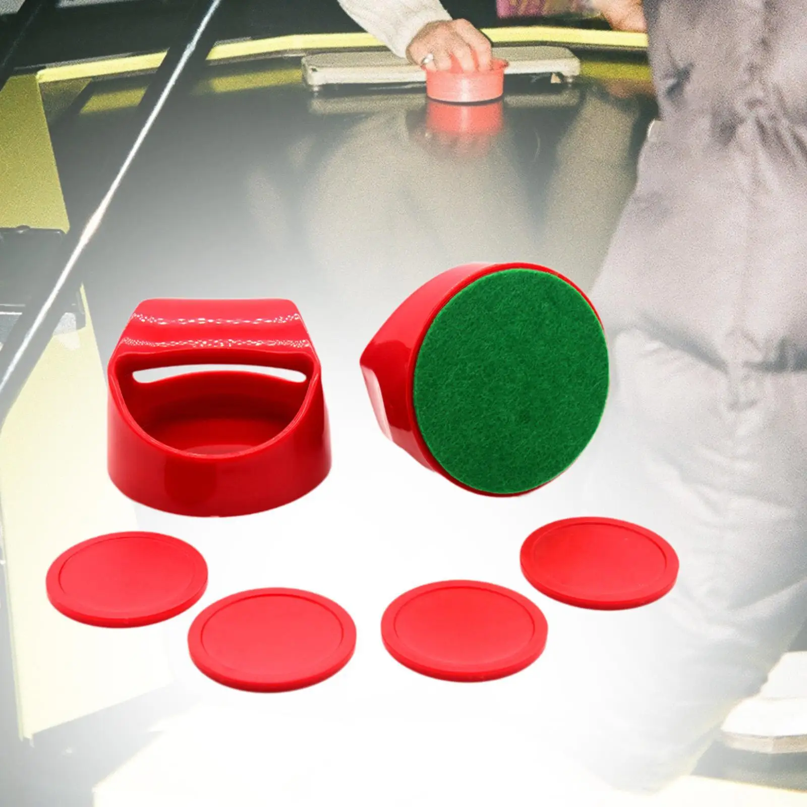 Air Hockey Pushers and Pucks Goal Handles Pushers for Game Birthday Adults