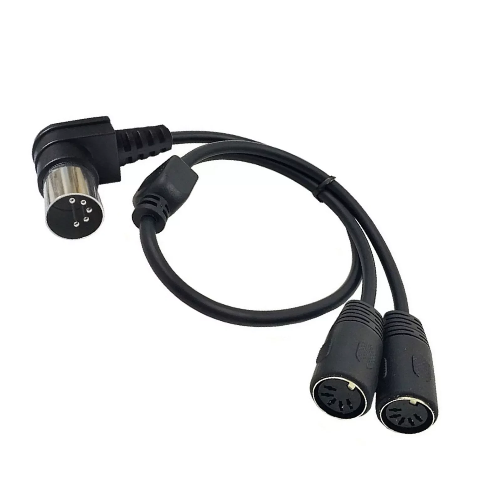 50cm MIDI DIN 5 PIN 1 Male Jack to 2 Female Plug Socket Y Splitter Adapter Cable