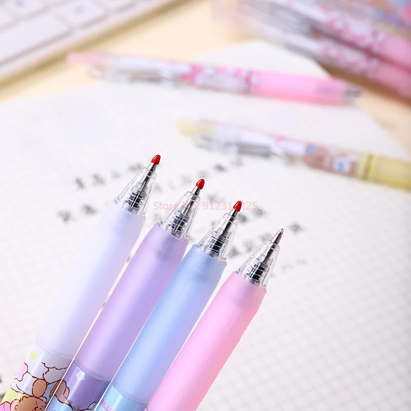 12pcs Cartoon Mikko Gel Pen 0.5mm Black Press Pen Writing Pen Student Stationery Wholesale 4