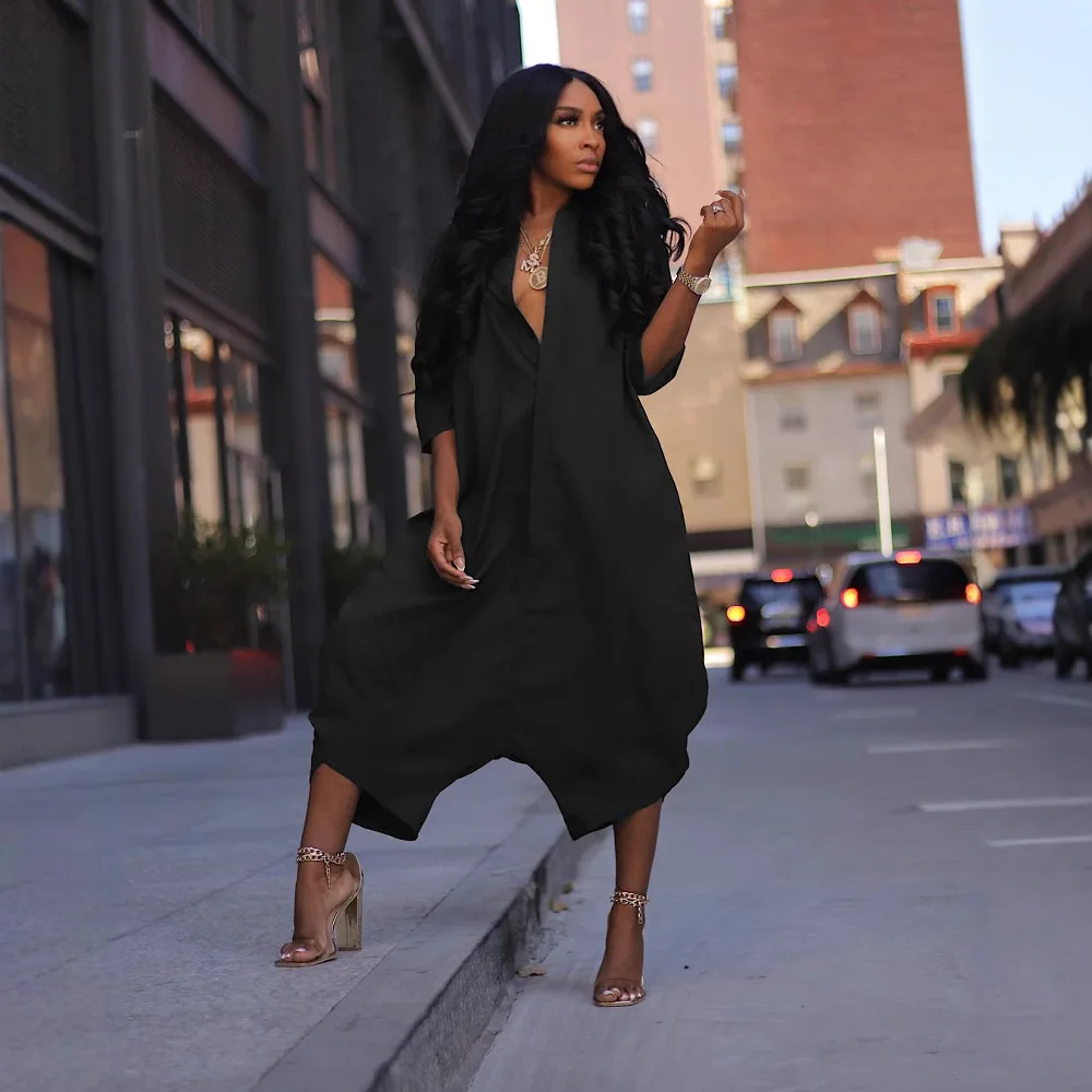 Casual Chic Black Jumpsuit Women Plus Size Jumpsuit Business