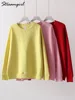 Women Sweatshirts No Hood Oversized Cotton Long Sleeve Tops Basic Solid O Neck Sweatshirts For Women Oversized Pullovers Spring 1