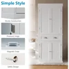 72" Freestanding Kitchen Pantry Storage Cabinet with Doors and Adjustable Shelves,Storage Cupboard with Large Drawer for Kitchen 5