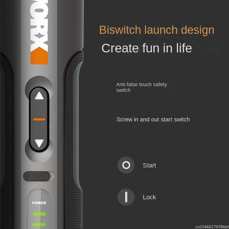 Worx 4V Electrical Screwdriver Sets WX242 Smart Cordless Electric Screwdrivers USB Rechargeable Handle 30 Bit Sets Power Tools 5