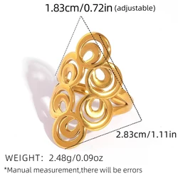 Geometric Luxury Hollow - Out Women's Wedding Band Fashion Ring - Resizable (A5 - 1 - 251010 - 1)