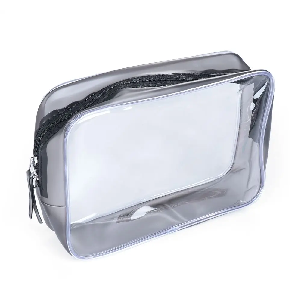 Umweltfreundliche, wasserdichte, transparente Kosmetiktasche mit Reißverschluss, Toilettentasche, Aufbewahrungstasche – Detail 4