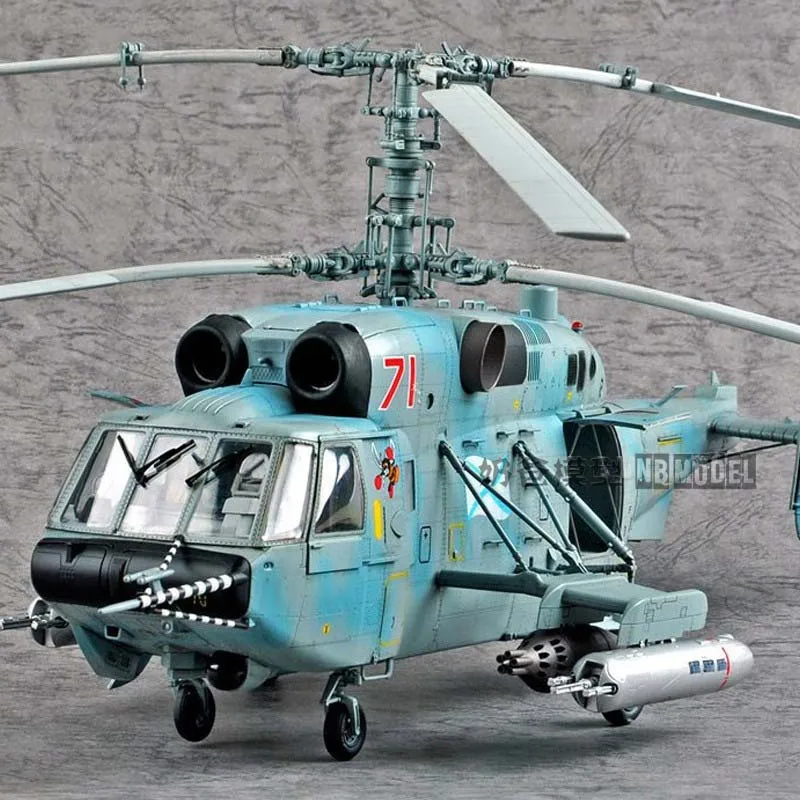 

Diecast 1:35 Scale Ka-29 Helicopter Self-assembled SeriesSimulation Aircraft Model Collection Gift Toys