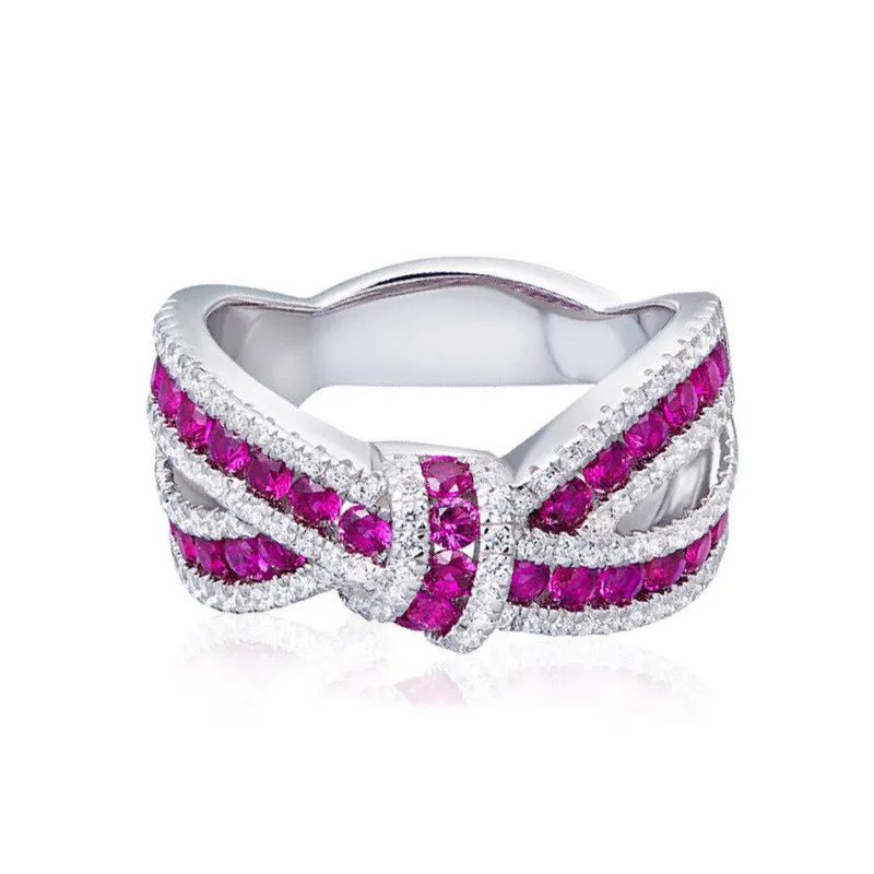 925 Sterling Silver Fashion Engagement Ceremony Accessories with Bright Zirconia Stylish Female Gorgeous Trendy Wedding Jewelry - 3