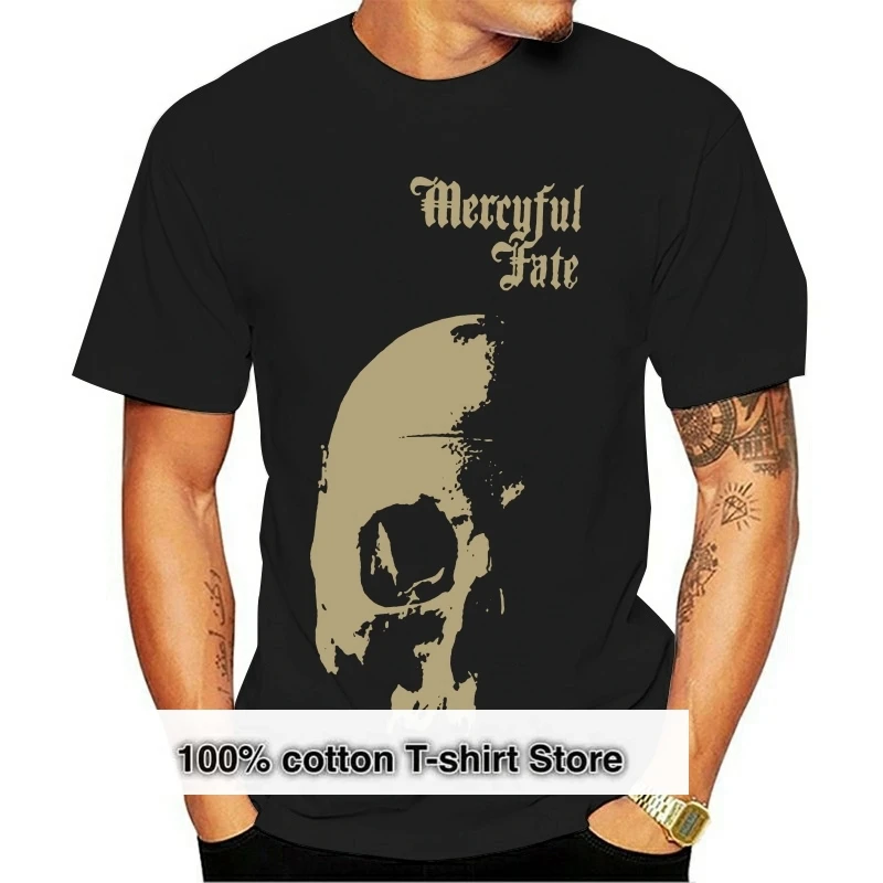 Черная Мужская футболка Mercyful Fate King с бриллиантами, тяжелая женская футболка, свободная футболка унисекс