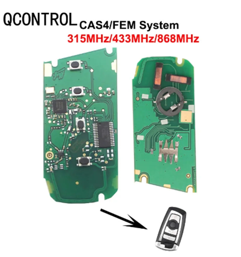 QCONTROL Car Remote Smart Key Circuit Board Vehicle Control for BMW 1 3 5 7 Series CAS4 System Auto Vehichle Alarm Keyles