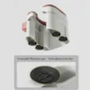 Toilet Shower Chair Folding Khaki Non Slip Base Heavy Duty Commode Toilet Chair with Tissue Box for Pregnant Women for Bathroom 3