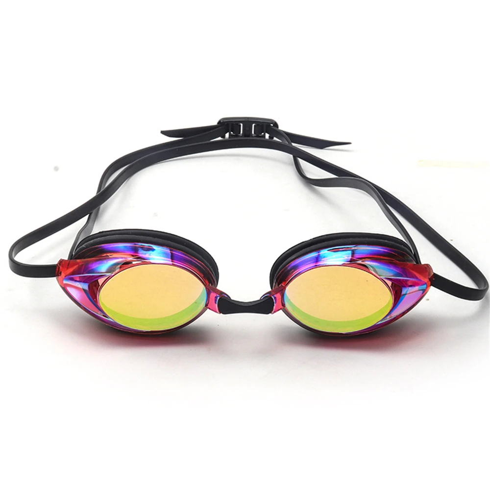 Swimming goggles Professional Adult Waterproof Fog-proof Racing Men Women Cool Silver Plated Swimming glasses antifog