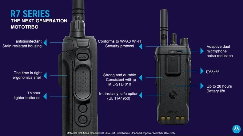 Портативная рация Motorola R7 с GPS и Bluetooth, дальнего действия, Dmr ...