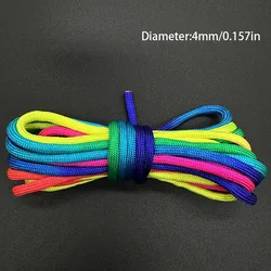 Vibrant Multi - Strand Climbing & Survival Rope - Paracord Bracelet Essentials - 5 meters (4mm Dark color)