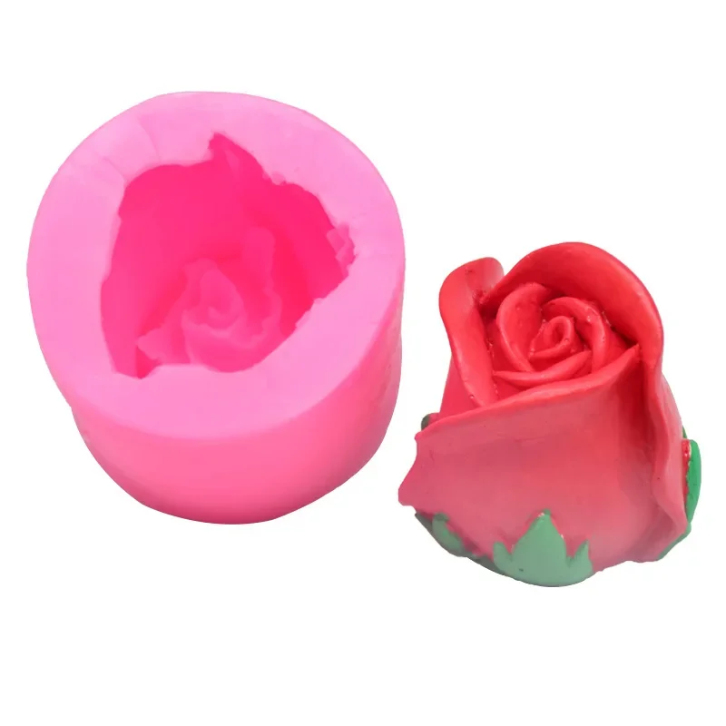 DIY Rose Candle Silicone Mold 3D Tulip Flower Soap Plaster Resin Mould Handmade Craft Candle Making Kit Home Decor Gift