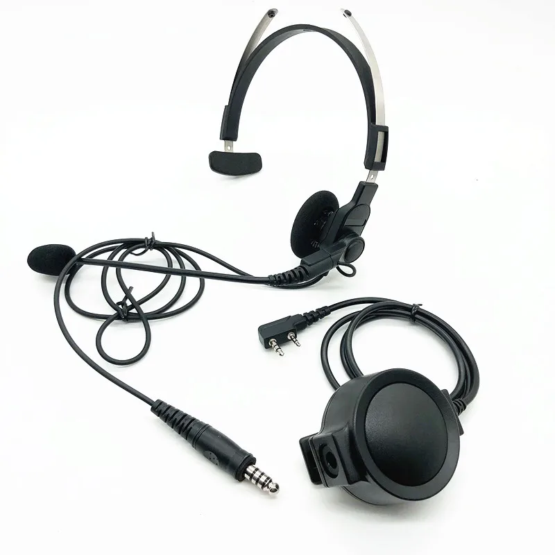 HAM Radio Headset with Microphone PTT/VOX Switch for Kenwood Baofeng