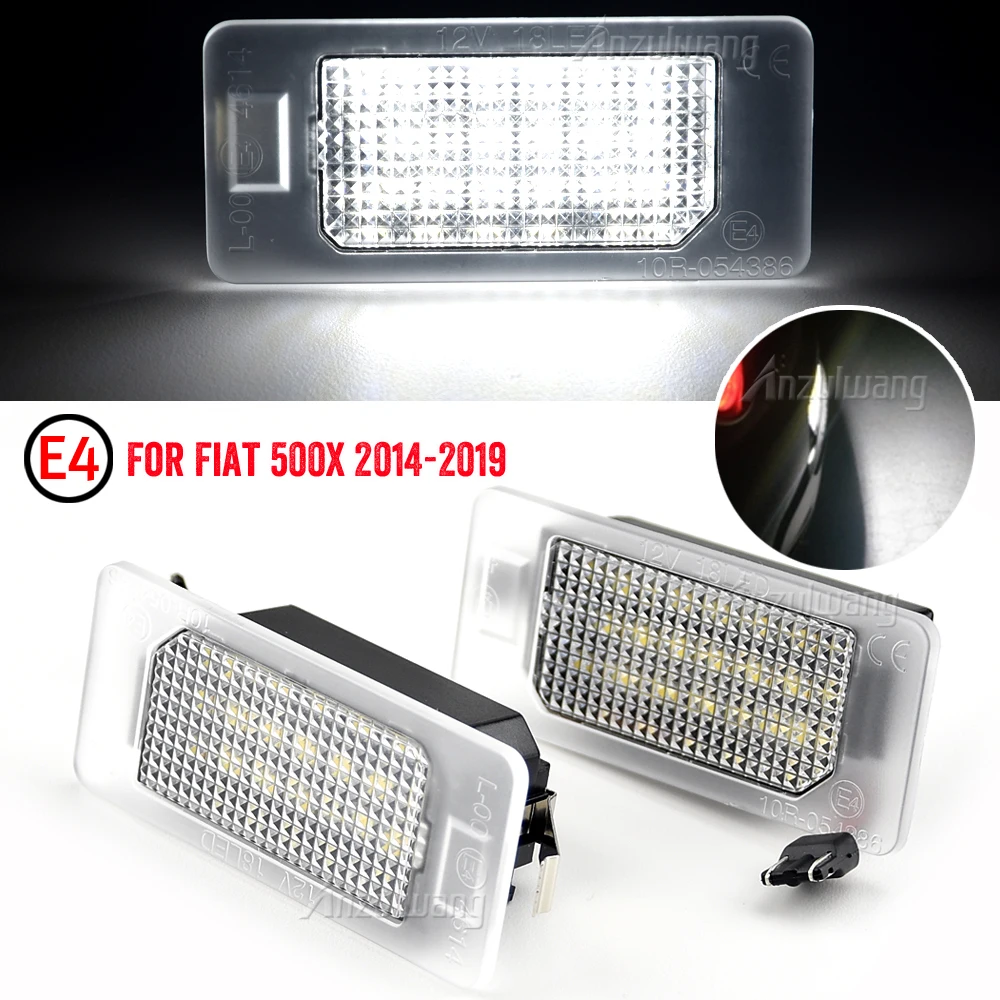 

2x Fits For Fiat 500X 2014 2015 2016 2017 2018 2019 White SMD Canbus Rear Led Number License Plate Lights Auto Parking Tag Lamp