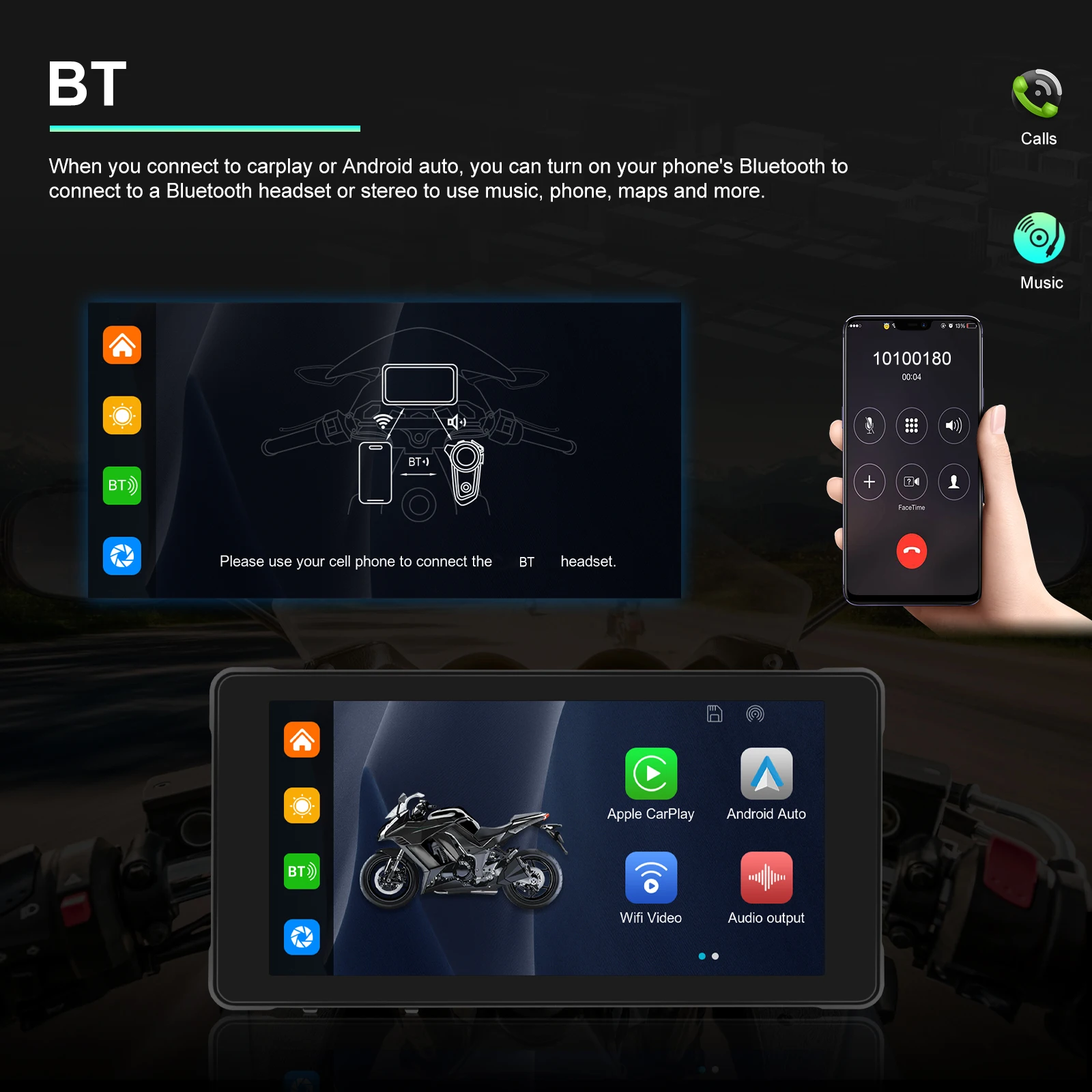 AMPrime  GPS ׺̼ IP67  ī÷ ũ ÷,   ȵ̵ ڵ ڵ , 5.5 ġ