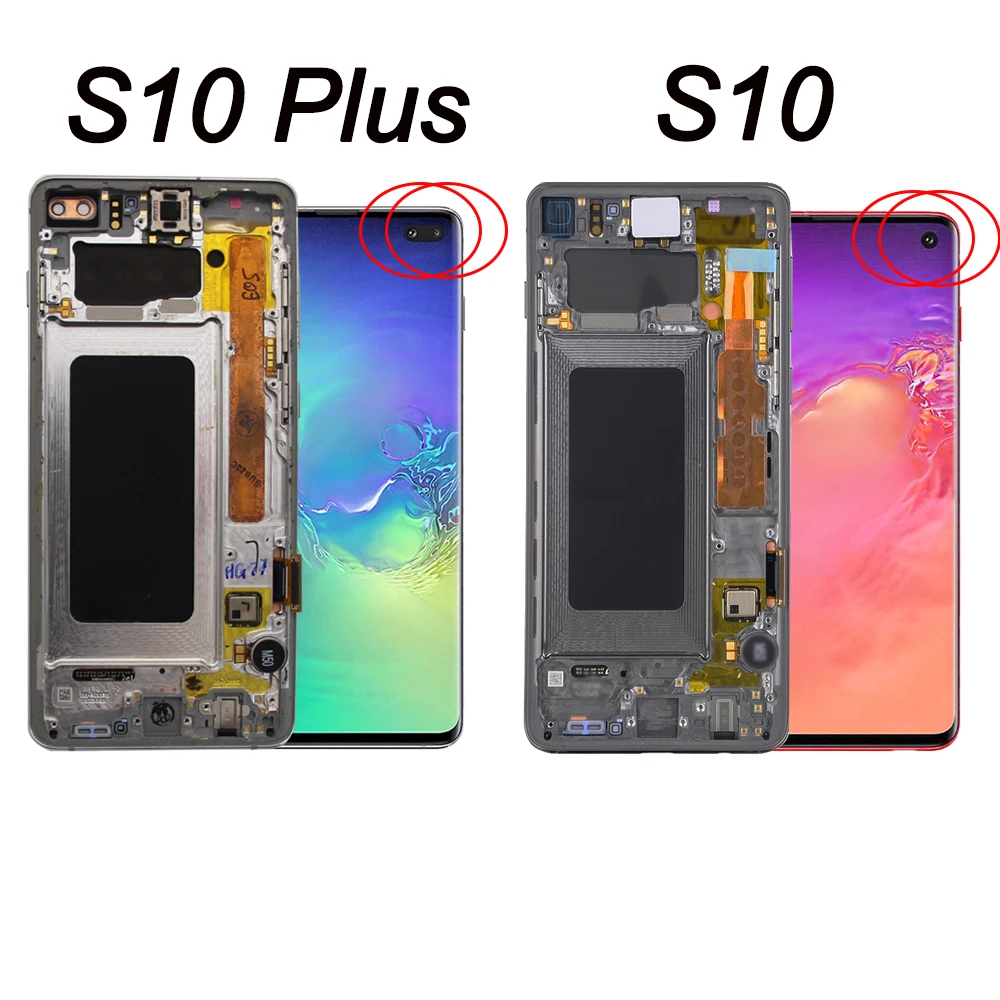 Ｚ  S10 ÷ G975  TFT ũ, LCD ÷ ü,  ġ ũ,  , Ｚ  S10 G973