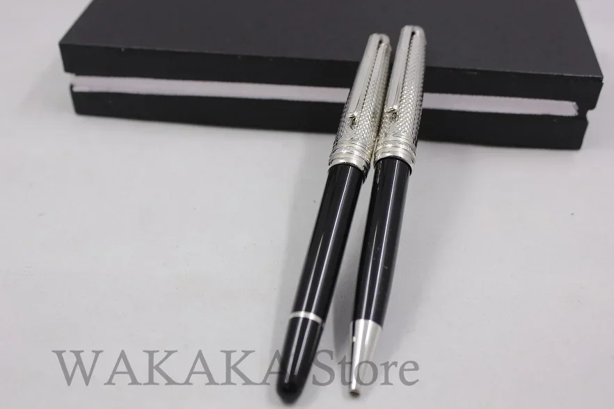 2024 Wakaka Monte Series Of Silver Cap Blanc Ink Black Silver Roller Ball Pen Penna A Sfera