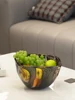 Luxury Art Glass Fruit Bowl High-End Living Room Coffee Table Contrast Storage Fruit Bowl Desktop Decorative Ornaments 3