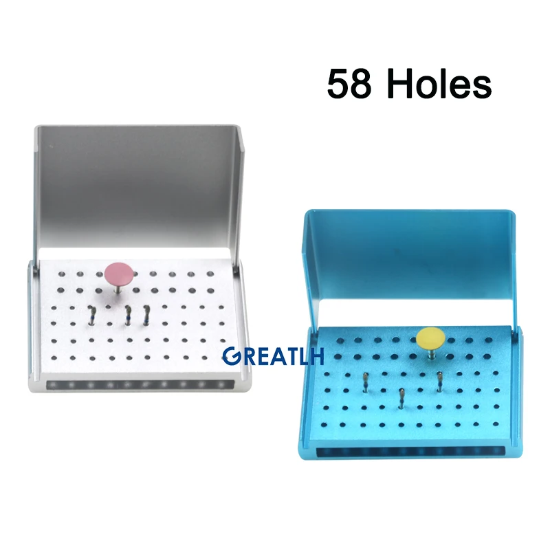 

Стоматологический 58 отверстий Endo Box чистящий Стенд автоклав стерилизатор для высокой/низкой скорости стоматологических боров