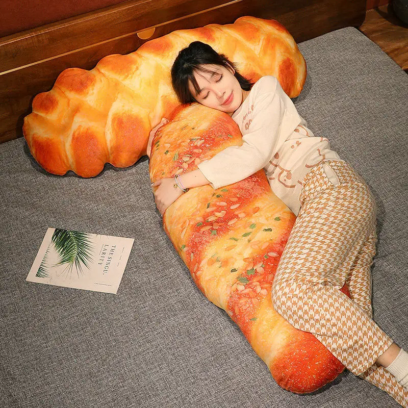 20~110cm Long Bread Pillow Stuffed Like Real Sesame S Cheese Denmark Toast Chopped Green Onion Sleeping Hug Support Leg Gift 3