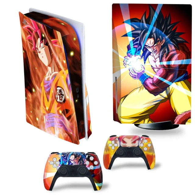 Dragon Ball Goku PS5 Sticker Anime Kakarotto PS5 Disk Skin Sticker Cool  Decal Cover for PlayStation