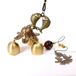 Antique Copper Wind Chime for Outdoor Garden Decoration (Fish)