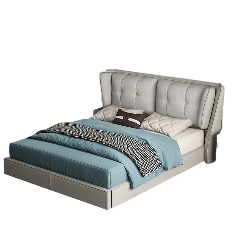 Solid wood headboard soft bag bedside backrest integrated floor simple modern no-wash technology cloth bedside soft bag single p