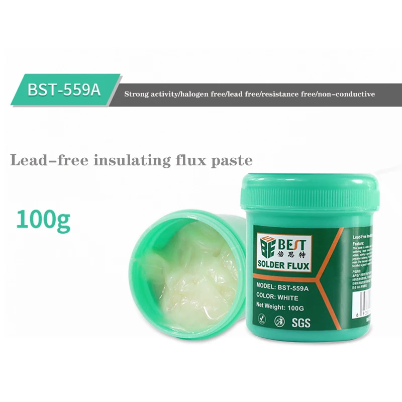 

BST-559A SGS Lead-free Insulating Flux Paste Halogen-free BGA Soldering Oil Rosin Oil Agent Mobile Phone Electrical Maintenance