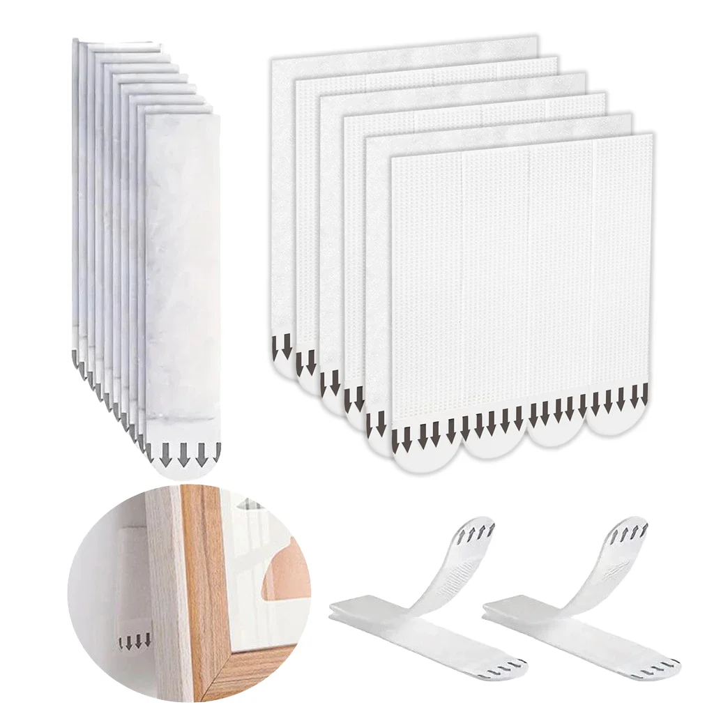 Double Sided Picture Hanging Strips Adhesive Hook Loop Tape for - Main Image