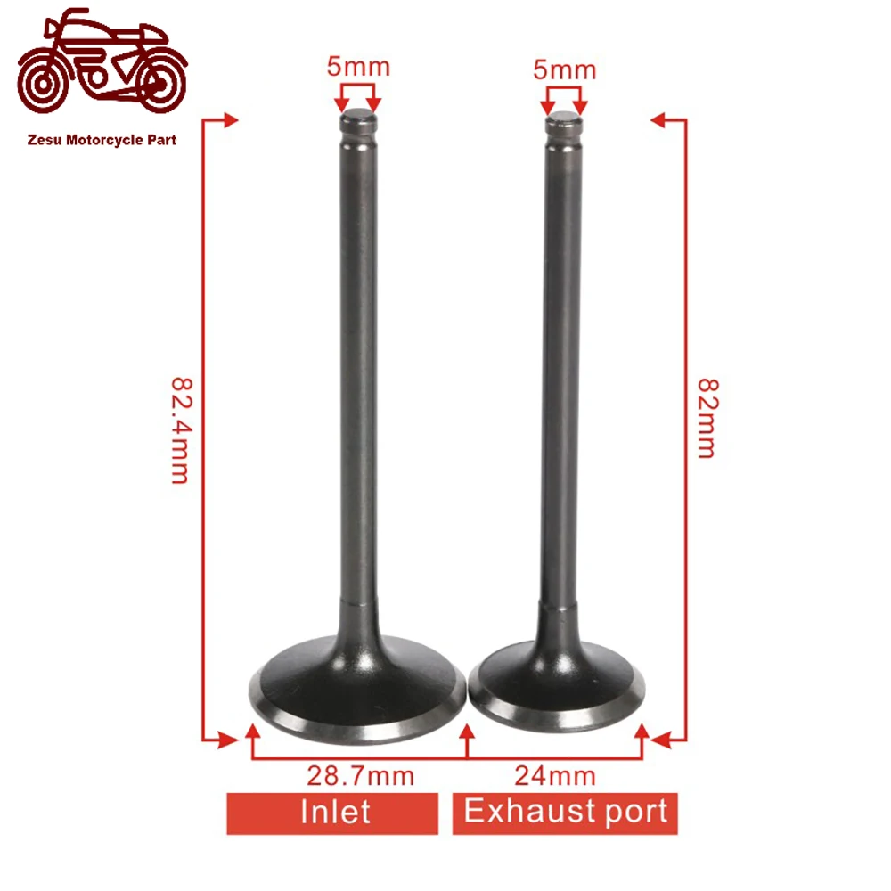 

For Yamaha TT-R250 TTR250 TTR 250 TT-R 250 1993-2002 2001 2000 1999 1998 Inlet Outlet / Intake Valve and Exhaust Valve Stem Set