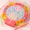 Large Electric Fishing Disk USB Rechargeable suit Crocodile Fishing Puzzle Intelligence Development Early Education Toy 4