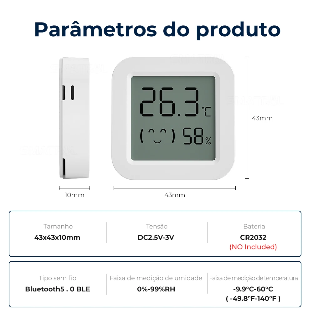 tuya sensor de umidade temperatura mini lcd display digital compatível com bluetooth app controle remoto termômetro higrômetro